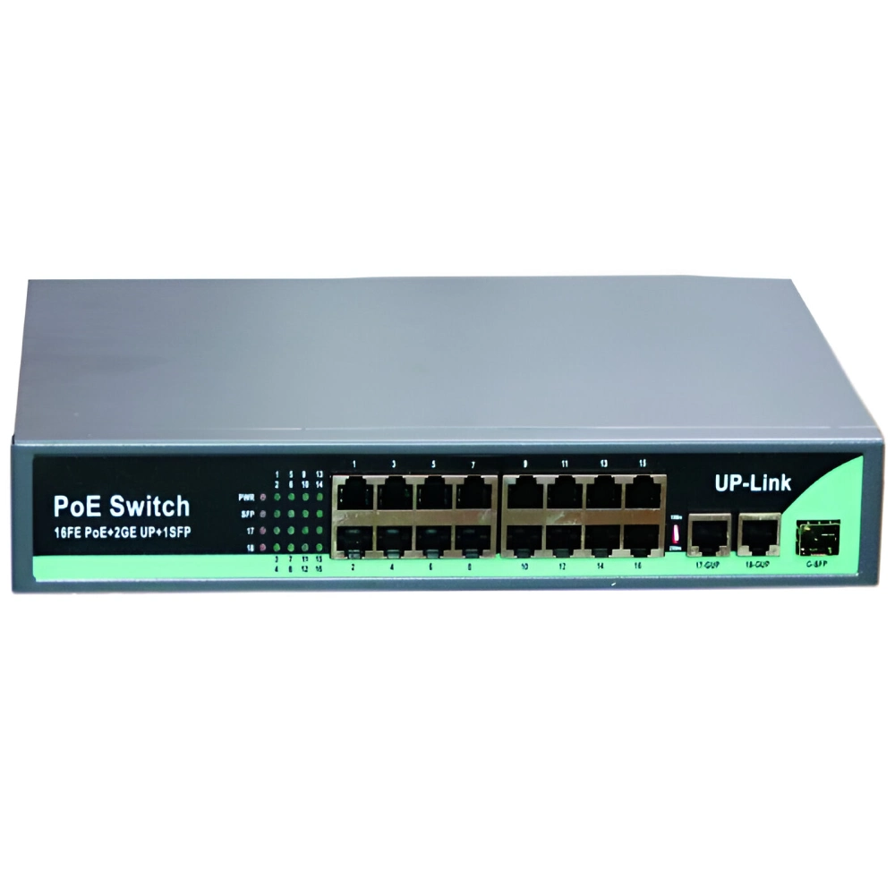 Securelink Poe Switch 16 Port (16 FE + 2 GE+ 1 SFP Port) view 2